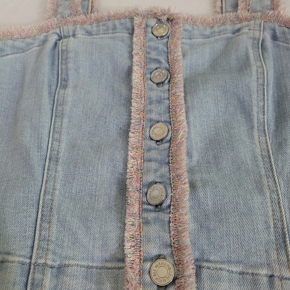 7 For All Mankind Sleeveless Denim Bustier New Top - Picture 2 of 8